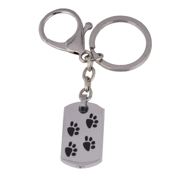 Dog Tag Black Paws [Stainless] - Image 2