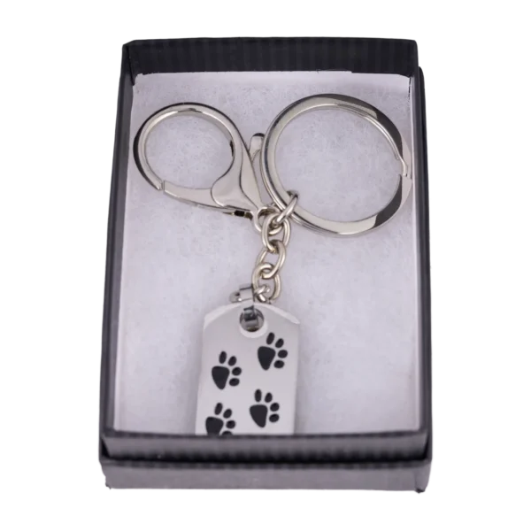Dog Tag Black Paws [Stainless]