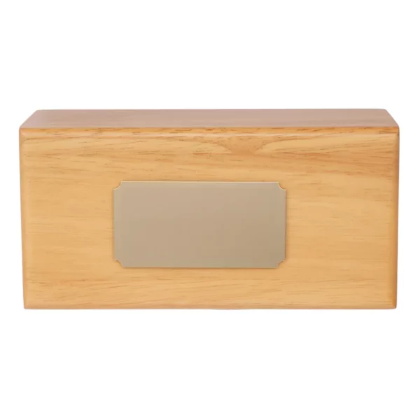 Traditional Red Oak Wood Urn