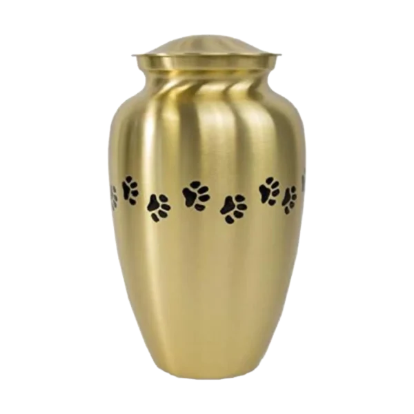 Classic Brass Paws Jar Urn